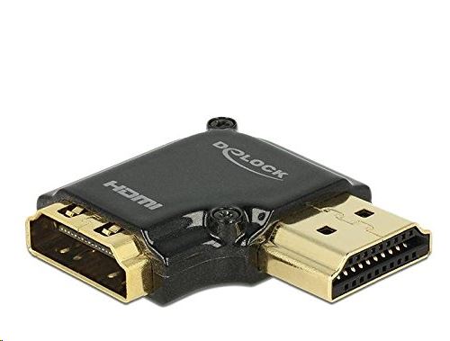 Delock 65661 High-Speed Ethernet HDMI-A anya > HDMI-A apa 4K 90° jobb, fekete Delock 65661 High-Speed Ethernet HDMI-A anya > HDMI-A apa 4K 90° jobb, fekete