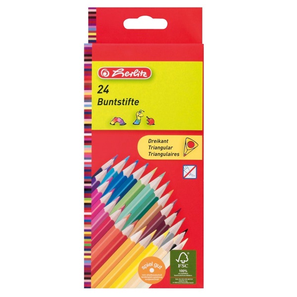 Herlitz Trio lakkozott 24db-os vegyes színű színes ceruza Herlitz Trio lakkozott 24db-os vegyes színű színes ceruza