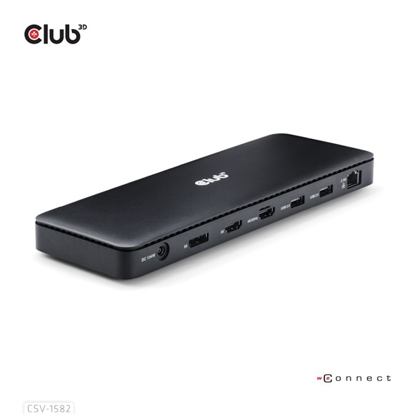 Club 3D CSV-1582 140W Thunderbolt 4  DP, 2xHDMI, USB-C, 4xUSB-A, SD, TF, RJ45, 3,5 Jack, DC Notebook Dokkoló