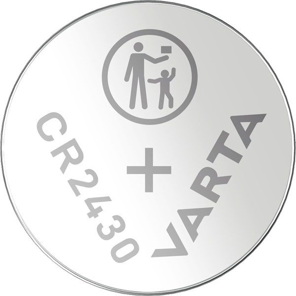 CR2430 lítium gombelem, 3 V, 280 mA, 2 db, Varta BR2430, DL2430, ECR2430, KCR2430, KL2430, KECR2430, LM2430