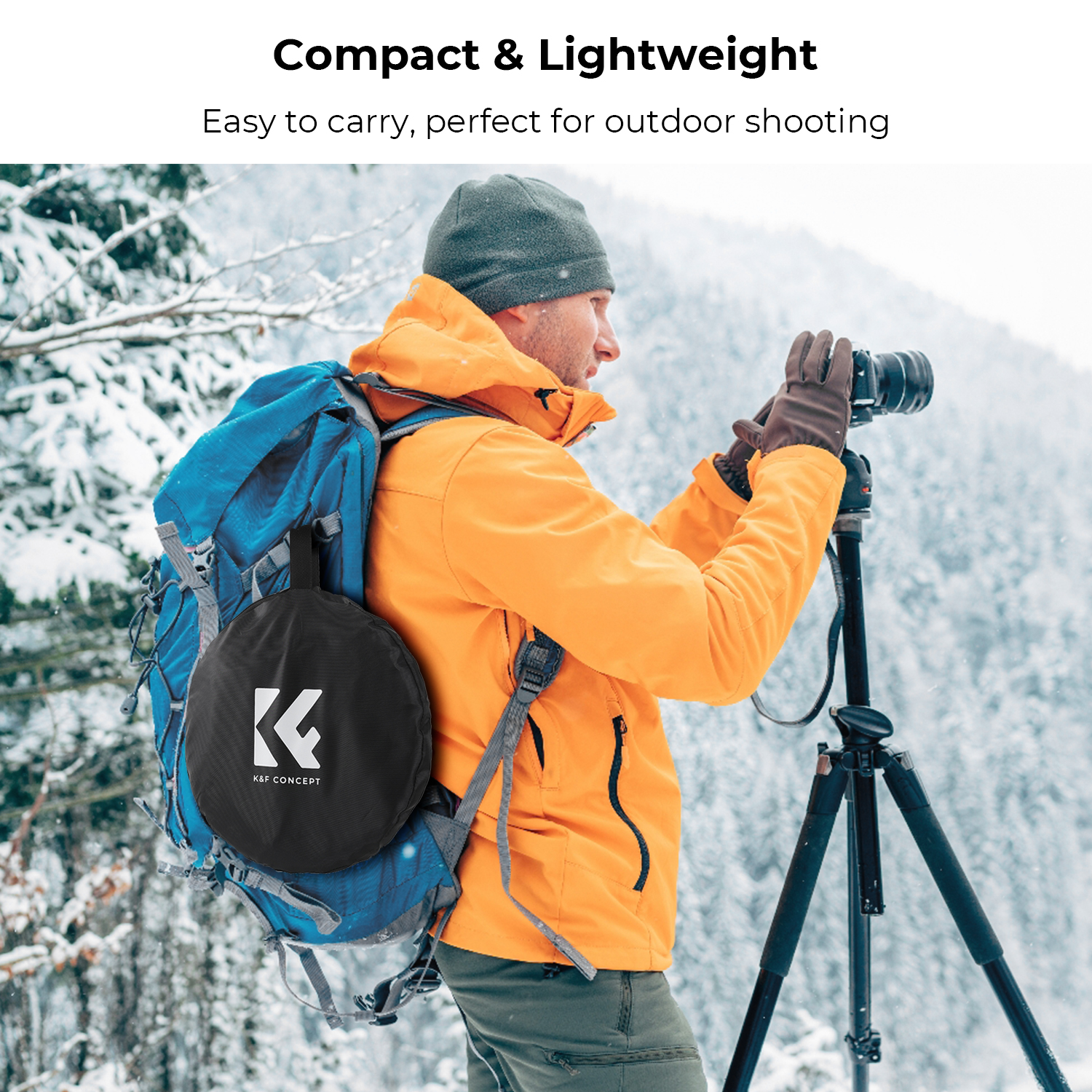 K&F Concept 5in1 derítőlap, reflektor, 110cm (fehér, fekete, arany, ezüst, transparens) + hordtáska