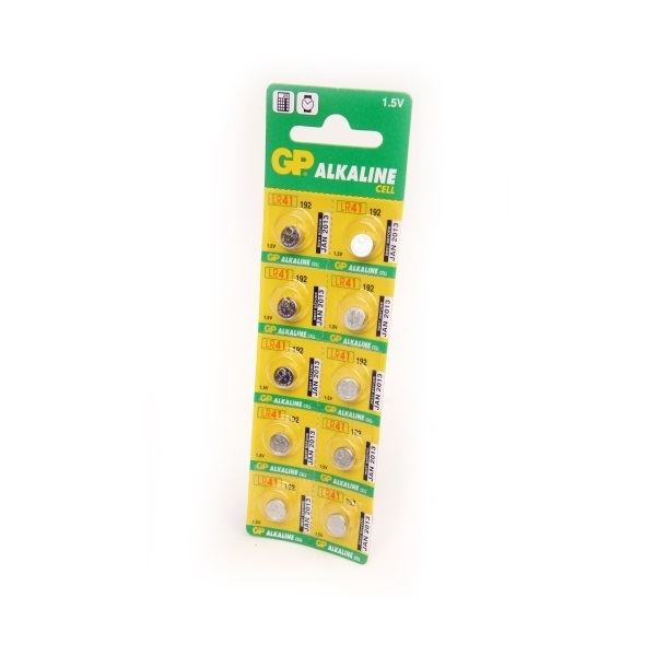 GP 1.5V gombelem LR41 (10db/blister) (GP192-BL10) GP 1.5V gombelem LR41 (10db/blister) (GP192-BL10)
