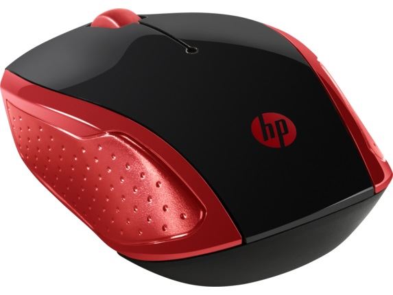 HP 200 vezeték nélküli optikai egér vörös-fekete  