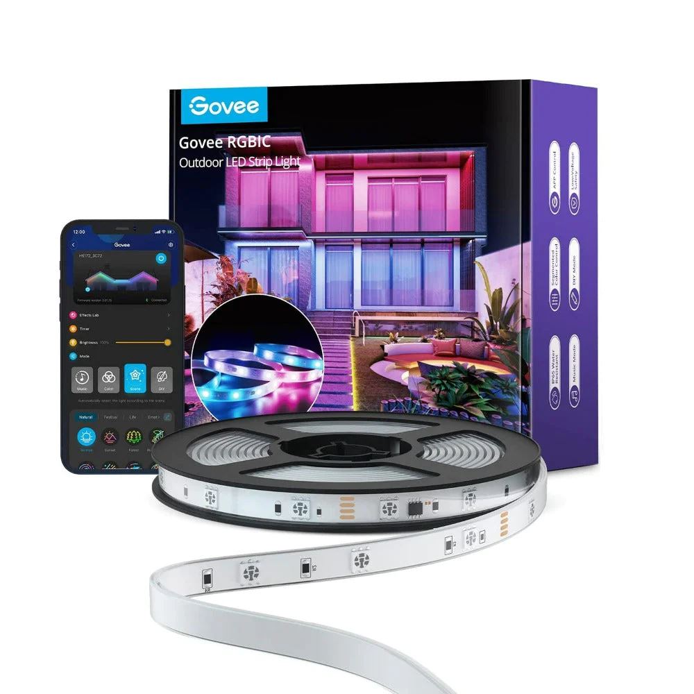 Govee Phantasy kültéri LED RGBIC szalag 10m (H6172)