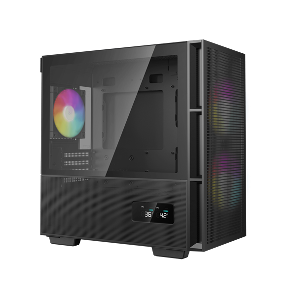 DeepCool    CH360 DIGITAL fekete  Mini-ITX / Micro-ATX  A-RGB Számítógépház fekete 
