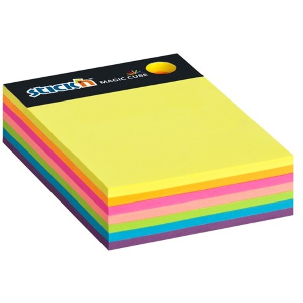 Stick`N MagicCube 101x76mm 280lap neon jegyzettömb Stick`N MagicCube 101x76mm 280lap neon jegyzettömb