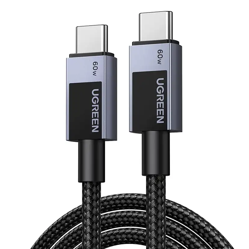 UGREEN L524 USB-C-USB-C kábel, 60W, 2m, PD (szürke) UGREEN L524 USB-C-USB-C kábel, 60W, 2m, PD (szürke)