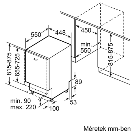 Bosch SPV6EMX11E MOSOGATÓGÉP BEÉPÍTHETŐ 10 TERÍTÉK INTEGRÁLT