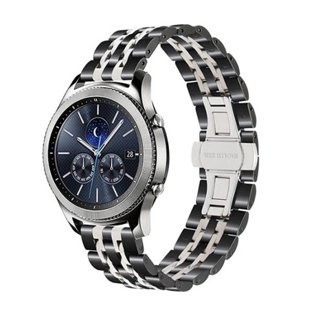 Mybandz 22SKU2504 JUBILEE LÁNCSZEMES FÉM ÓRASZÍJ / FEKETE-EZÜST / 22MM