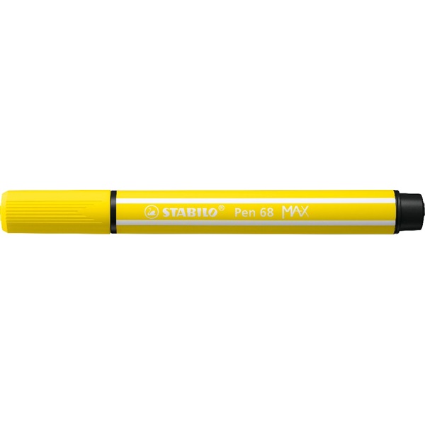 Rostirón, 1-5 mm, vágott hegy, STABILO "Pen 68 MAX", citromsárga