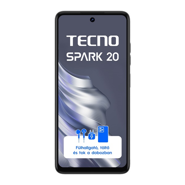 Tecno Spark 20 6,56" LTE 8/256GB DualSIM Gravity Black okostelefon Tecno Spark 20 6,56" LTE 8/256GB DualSIM Gravity Black okostelefon