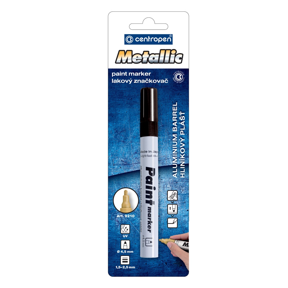 Centropen Lakkmarker 1,5-2,5mm, kerek hegy  9210 fekete (A-592109912)