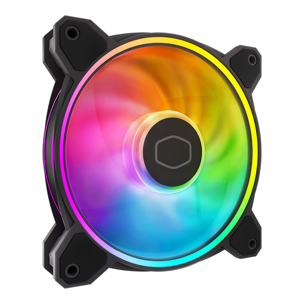 COOLER MASTER  MASTERFAN MF120 HALO2  ARGB 12cm Rendszerhűtő Ventilátor Fekete
