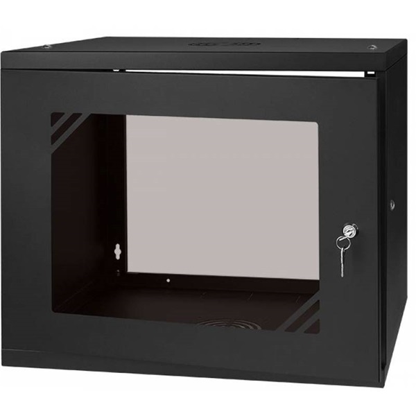 Stalflex 9U fali rack szekrény 19" 450mm fekete (RC19-9U-450GB)