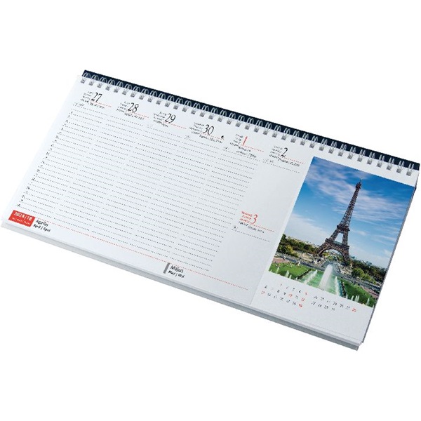 Realsystem 2025 Európa 7961-04 képes kék asztali naptár