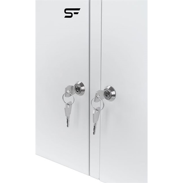 Stalflex 2 kamrás falra szerelhető üres optikai elosztódoboz szürke (PN2K-24D-3S-G)