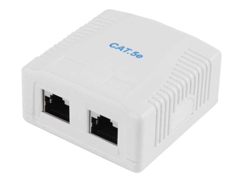 Gembird NCAC-2F5E-01 2 portos falonkívüli CAT5E FTP aljzat