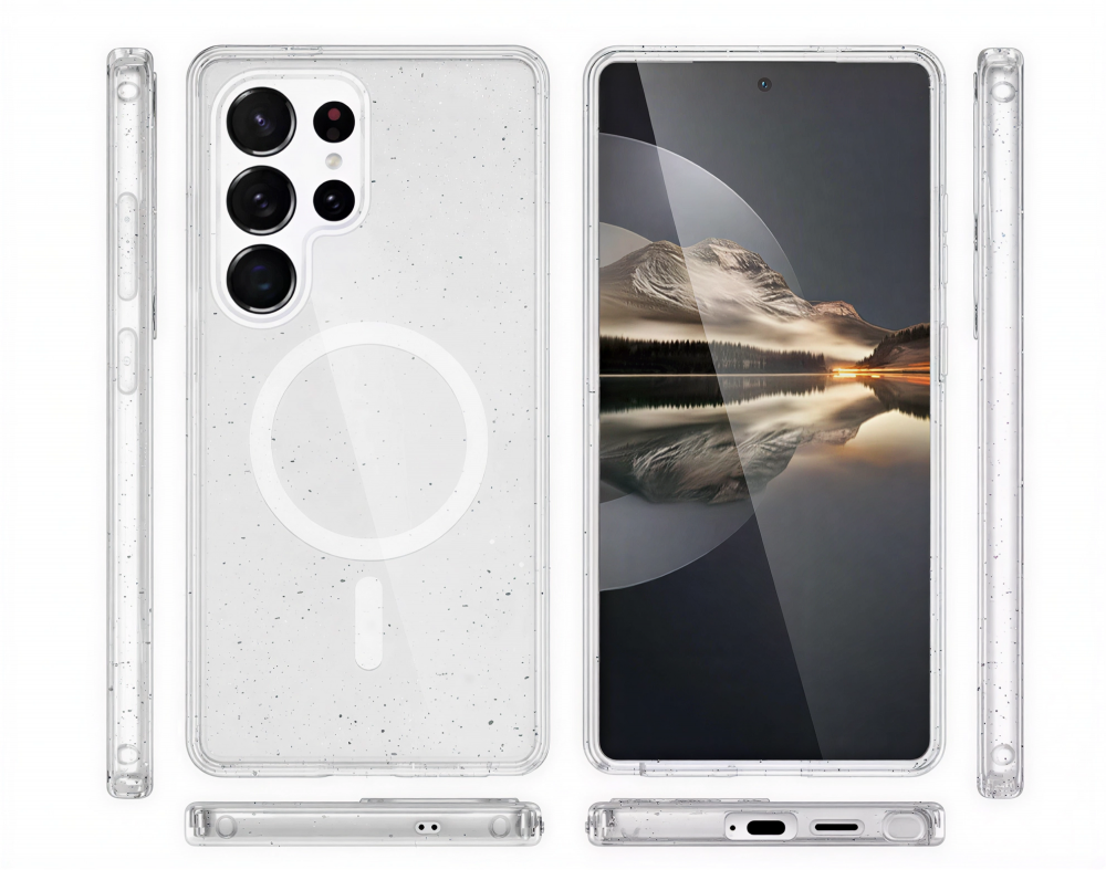 Samsung Galaxy S26 Ultra csillámos szilikon telefontok Átlátszó