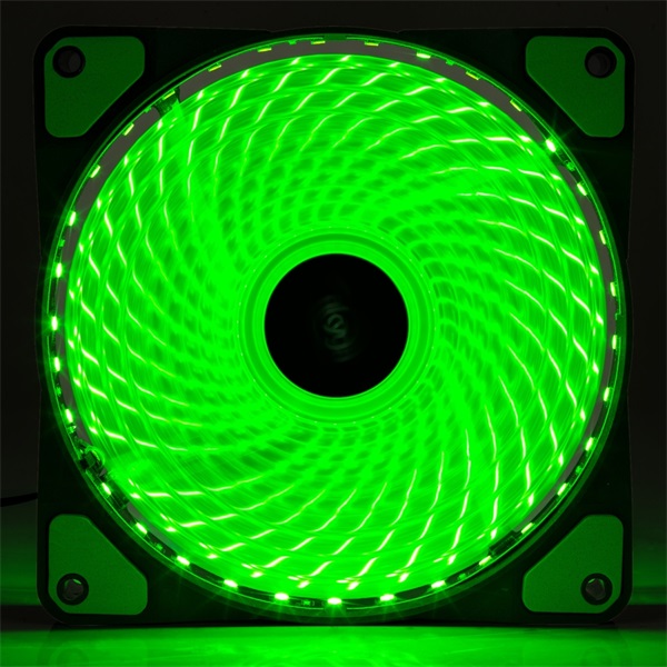 Akyga ház hűtő 12cm zöld LED (AW-12E-BG)