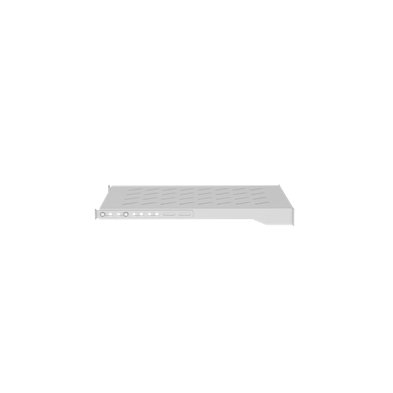 Lanberg 19" fix polc/tálca 1U/483x500mm 25kg maximum terhelhetőség szürke