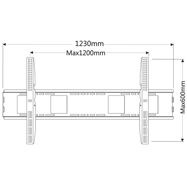 TECHLY ICA-PLB 2230 55-100" LCD kijelzőhöz fix fali konzol fekete