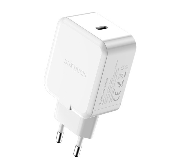 DUX DUCIS C100 hálózati töltő Type-C aljzat (5V / 3000mA, 30W, PD gyorstöltés támogatás) FEHÉR DUX DUCIS C100 hálózati töltő Type-C aljzat (5V / 3000mA, 30W, PD gyorstöltés támogatás) FEHÉR
