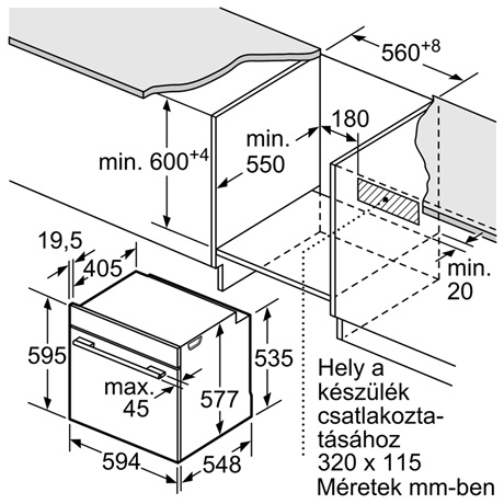 Bosch HBG6750S1 SÜTŐ BEÉPÍTHETŐ ELEKTROMOS