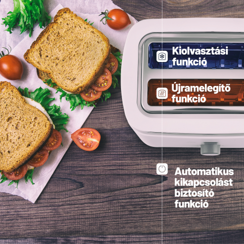 Lauben Toaster T17WS Kenyérpirító Fehér Lauben Toaster T17WS Kenyérpirító Fehér