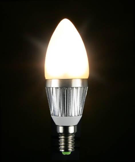 Techlight 3446 E14 4W 85V - 265V gyertya LED fényforrás meleg fehér/73700/ 40 W-os hagyományos izzó)