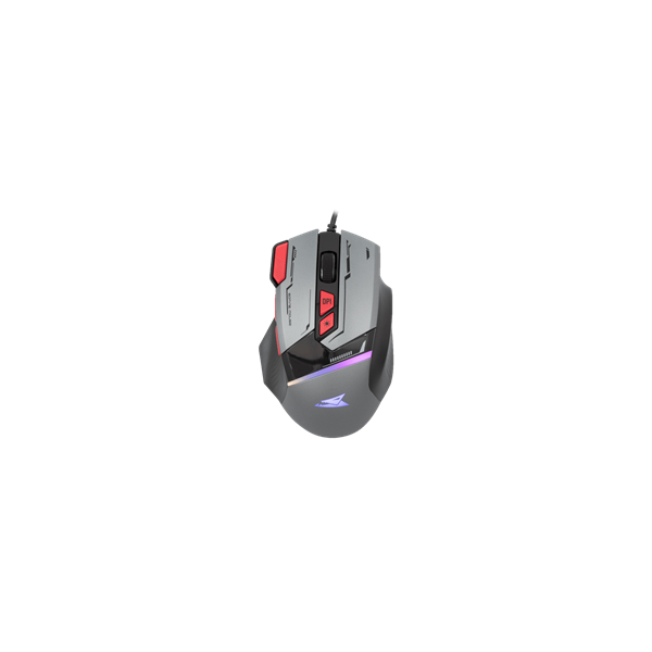 Baracuda W029908 MANTA-G, BGM-047G gamer egér,8D, szürke, 12800 dpi