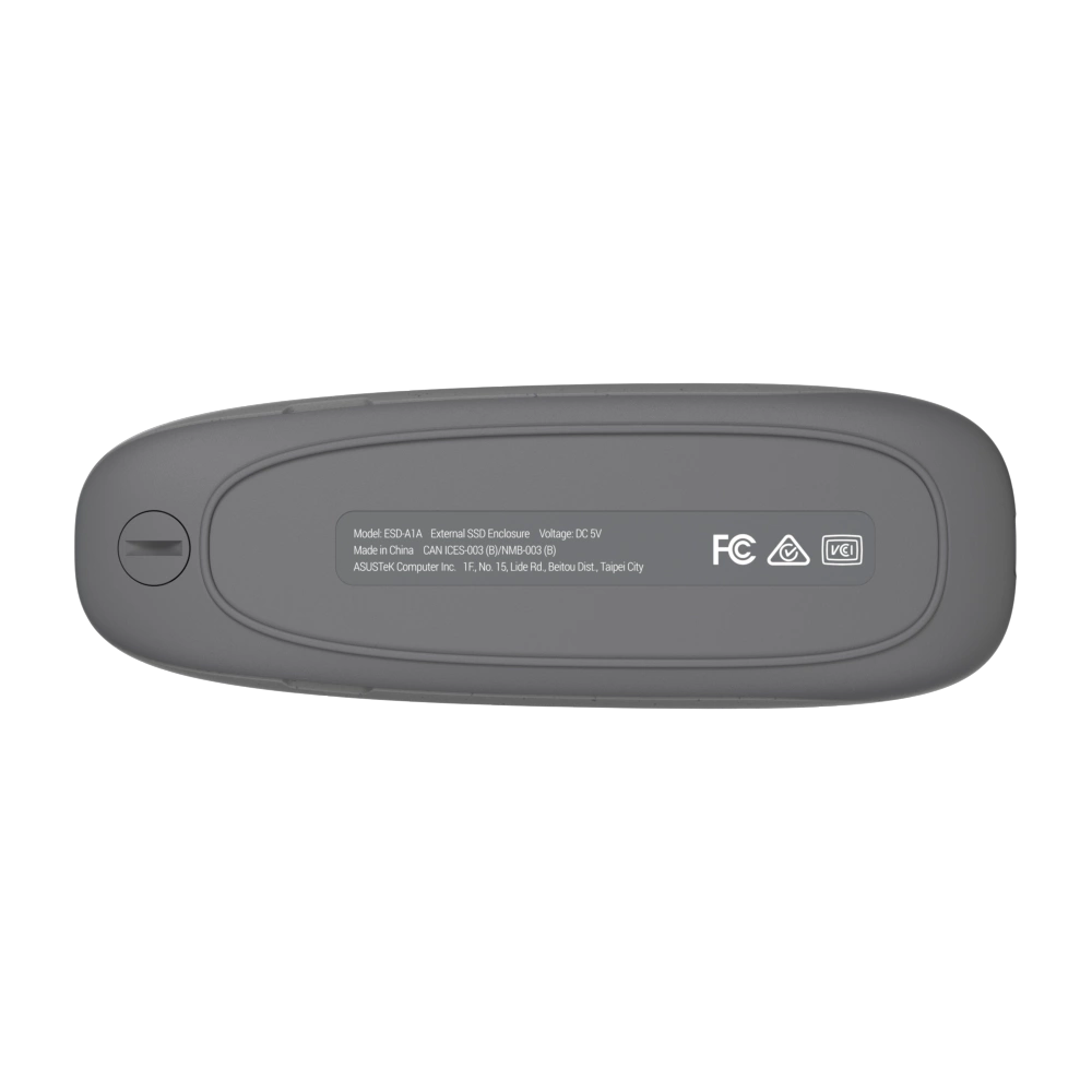 MBR ASUS COBBLE - külső ház - m.2 NVMe SSD > USB3.2 Type-C - ESD-A1A - Szürke