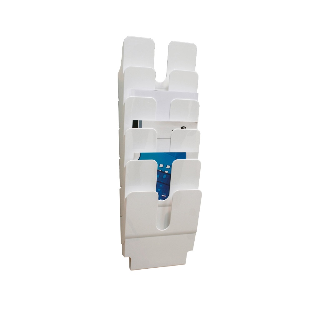Durable Prospektustartó A4,  Flexiplus 6 db/csomag, fehér (1700008011)