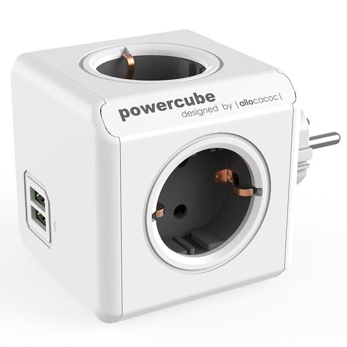 Allocacoc PowerCube Original USB hálózati elosztó fehér-szürke (1202GY/DEOUPC) Allocacoc PowerCube Original USB hálózati elosztó fehér-szürke (1202GY/DEOUPC)