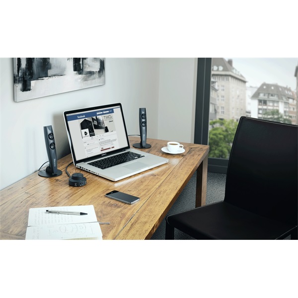 WaveMaster  STAX BT  46W RMS  Fa mélynyomó Bluetooth 2.1  Hangszóró  Fekete 