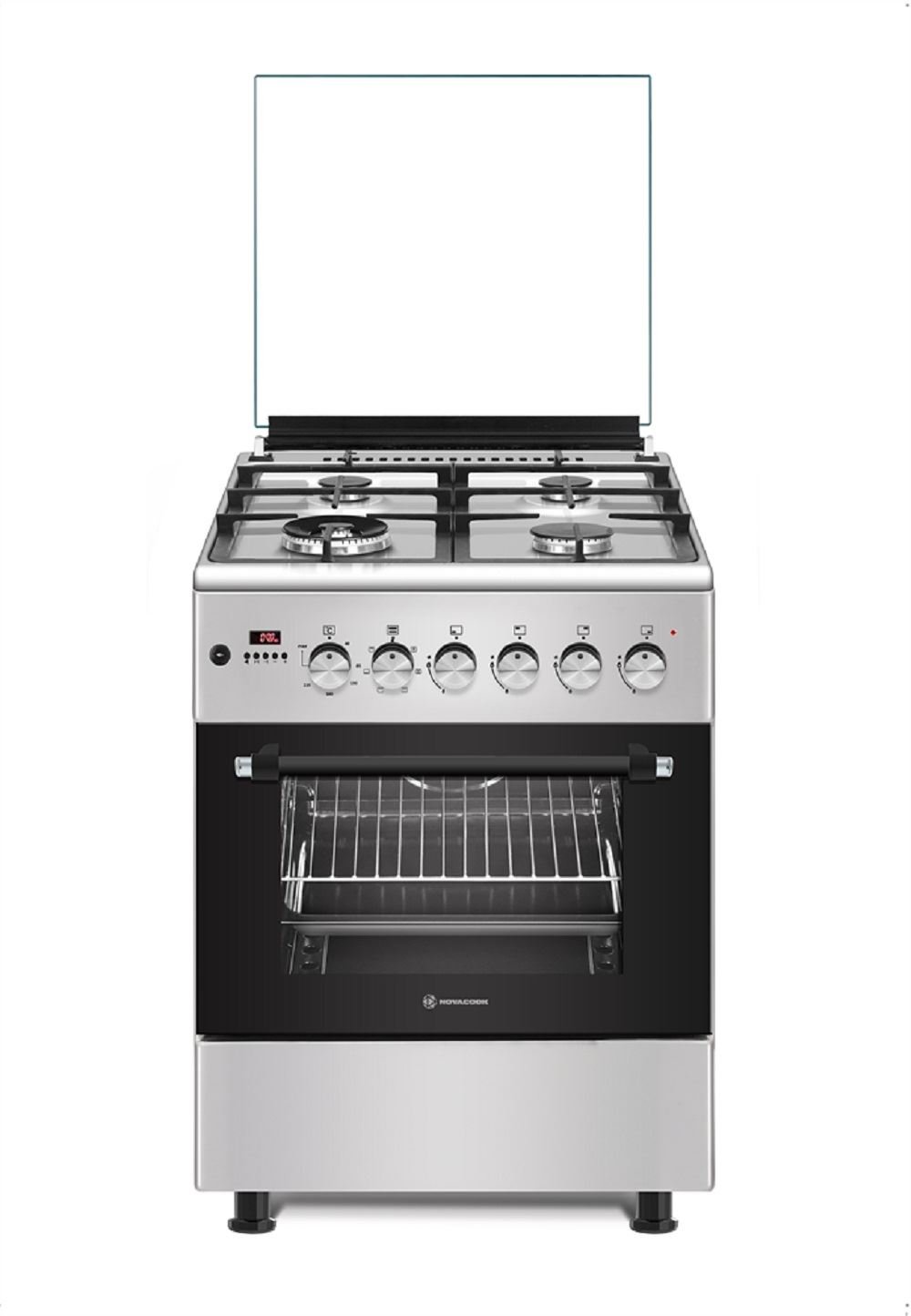 Novacook F6TS40EG-HI kombinált tűzhely inox