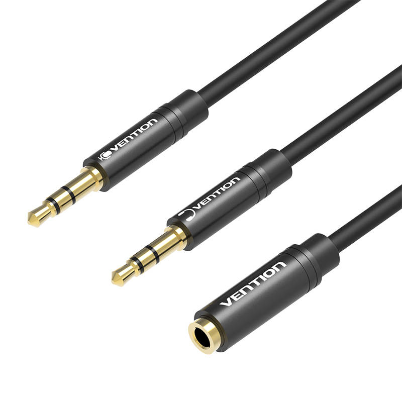 Stereo Splitter Dual 3.5mm Male to 3.5mm Female Vention BBOBY 0.3m (black) Stereo Splitter Dual 3.5mm Male to 3.5mm Female Vention BBOBY 0.3m (black)