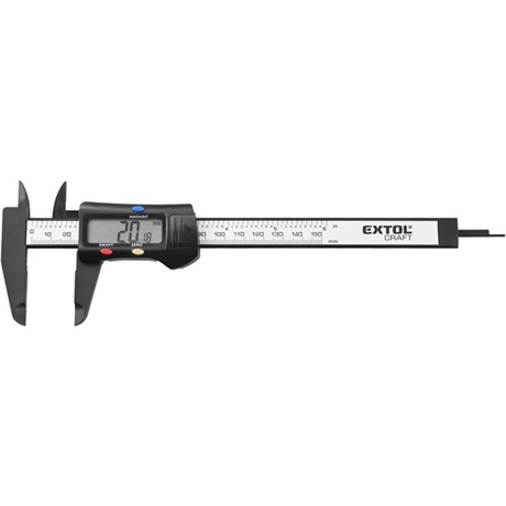 Extol Craft 925200 0,01 x 150 mm felbontású, pontossága: ±0,2 mm digitális tolómérő kijelzővel