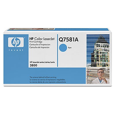 HP Q7581A kék toner