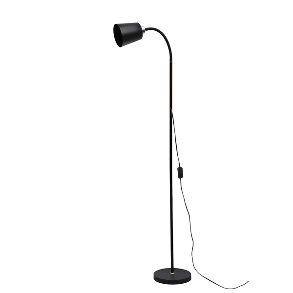 Platinet Lámpa, Álló, beltéri, 40W, E27, 22x160cm, fém, fekete (PFLF60)