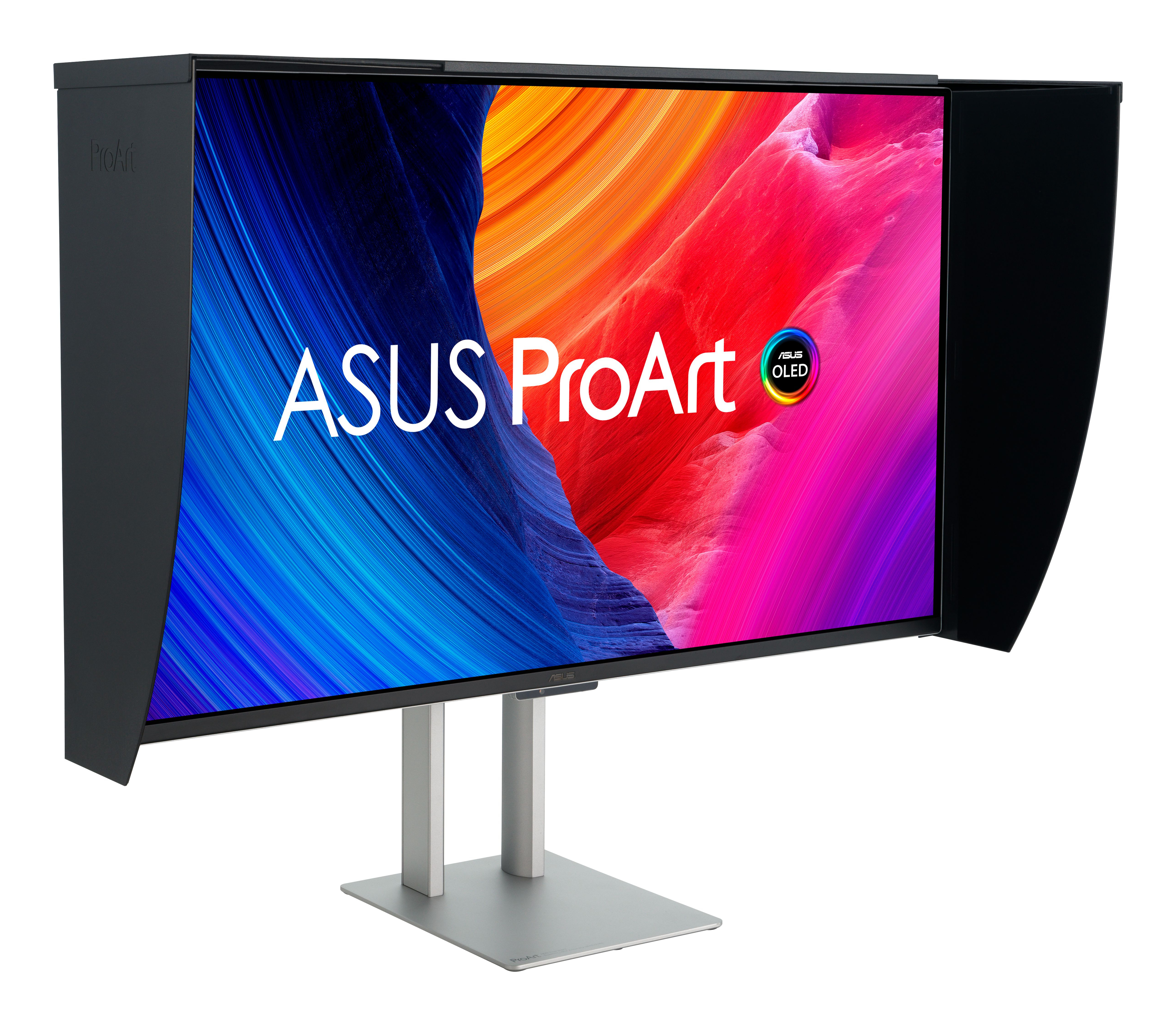 ASUS 32" PA32UCDMR-K ProArt Monitor -  3840x2160, OLED, 4K, 240Hz, 0,1ms, Hangszóró, Pivot, Ezüst