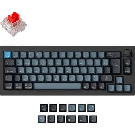 Keychron Q2 Pro Swappable RGB Backlight Red Switch Knob Version KSA Keycap  UK billentyűzet