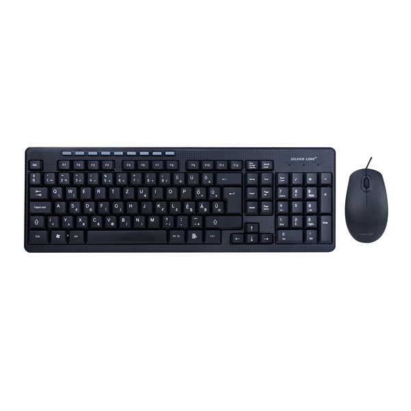 Silverline MMS-8188 billentyűzet + egér USB fekete