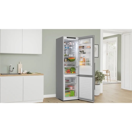 Bosch KGN39AIAU Alulfagyasztós hűtőszekrény, A energiaosztály, Inox