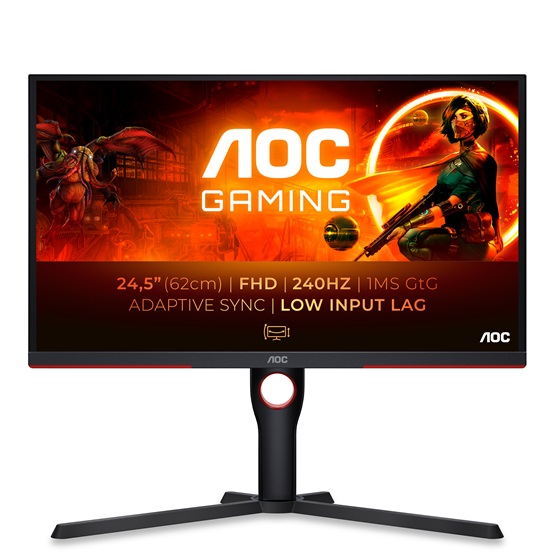 AOC 24,5" 25G3ZM/BK VA PIVOT Monitor AOC 24,5" 25G3ZM/BK VA PIVOT Monitor