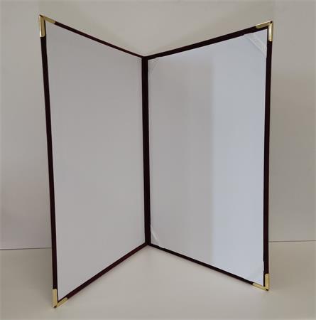 Oklevéltartó A4 exkluzív plüss  4 fém sarokkal Bordó