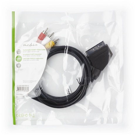 Nedis CVGP31130BK20 KAPCSOLHATÓ SCART-KÁBEL 2 M