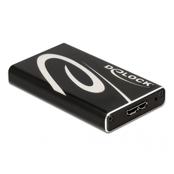 Delock 42006 SuperSpeed USB3.2 Micro-B - mSATA SSD külső ház