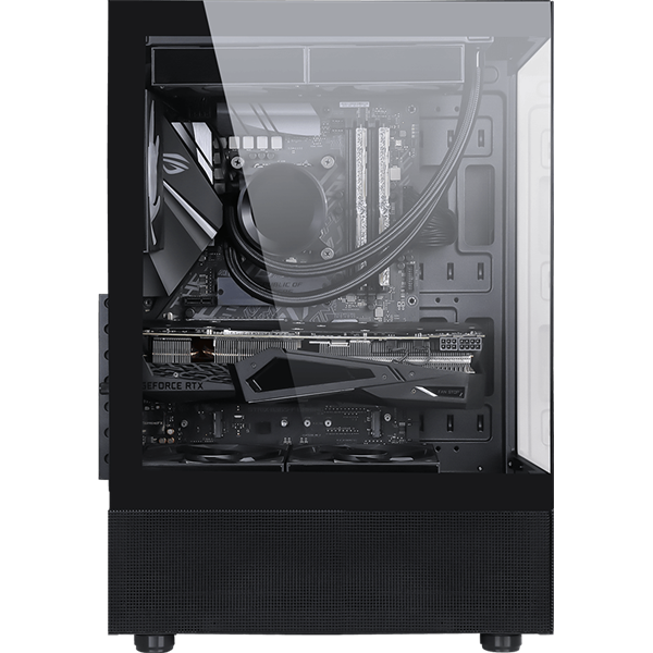 Formula Számítógépház - Crystal Z1 Black (fekete, ablakos, ATX, 1xUSB3.0, 1xUSB2.0)