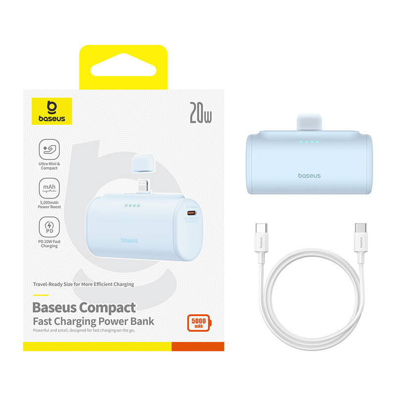 Baseus  5000mAh  20W Compact powerbank  Kék 