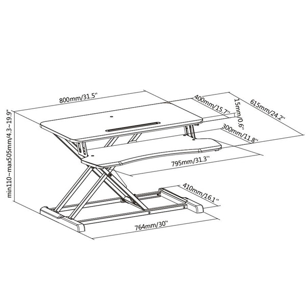 Equip   650840 Ergonomikus  Max.: 15kg Monitor/Periféria Asztali állvány fekete 